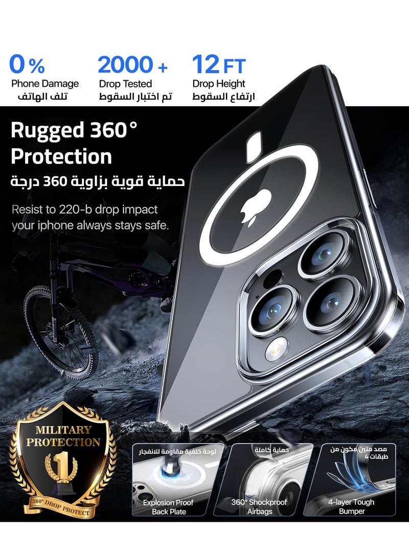 Eligo - iPhone 14 Pro Max Magnetic Case, Compatible with MagSafe,【Anti-Yellowing】Crystal Clear Shockproof Protection Back Cover, Ultra Slim Strong Magnet Phone Shell Case for Apple 14 Pro Max (2022) - Image 1