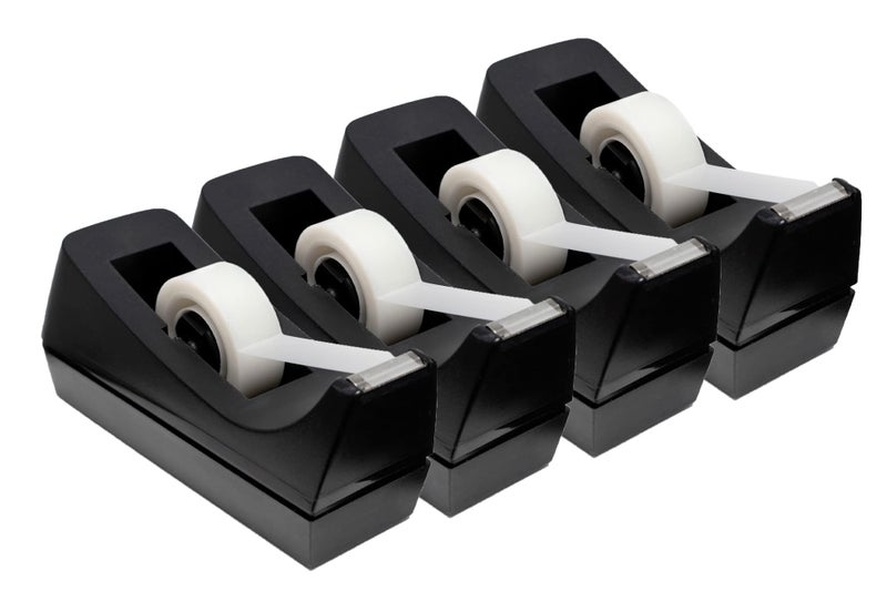 Manaloom Desktop Tape Dispenser - Non-Skid Base - Weighted Tape Roll Dispenser - Perfect for Office Home School (Tape not Included) 4 Pack - Image 1