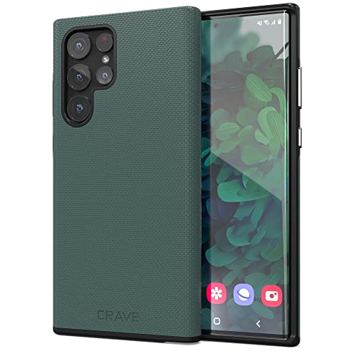 Crave Dual Guard for Samsung Galaxy S22 Ultra, Forest Green, Cellular Phone Case, Shockproof Protection, Dual Layer, TPU/PC - Image 1