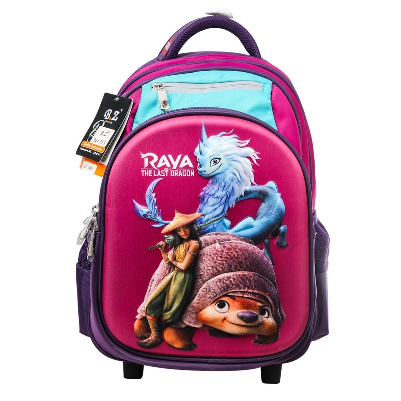 Raya & The Last Dragon 16.5 Inch School Backpack with Wheels for Kids - 2696