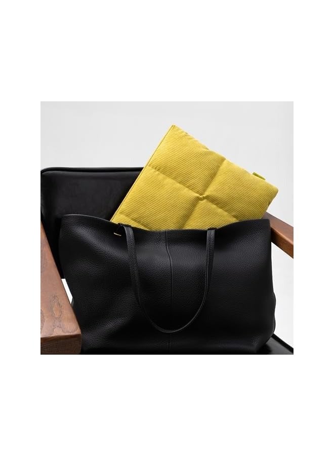 erorex Laptop Sleeve 13 Inch 14 Inch, Puffer Laptop Carrying Case for Women, Pillow Case Compatible for MacBook Air M2 M1, MacBook Pro 13 Inch 14 Inch, 13 in 14 in Cover, Corduroy, Mustard  - Image 5