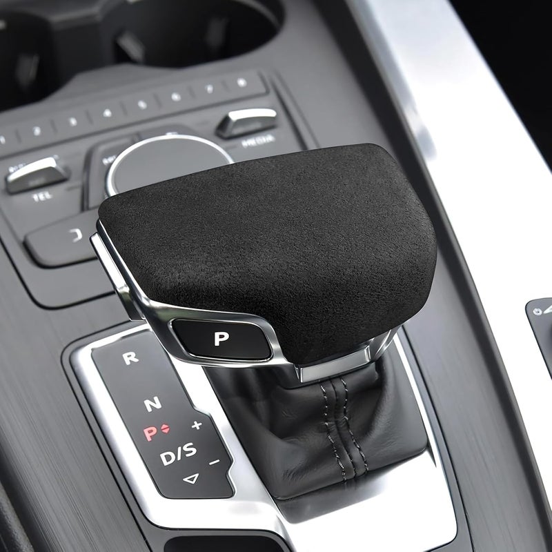 FDAIUN alcantarn Style Car Center Gear Shift Head Cover Trim for Audi A4 S4 A5 S5 2017-2022 Q5 SQ5 2018-2022 RS5 2019-2022 Q7 2016-2022 Auto Accessories (Black) - Image 2