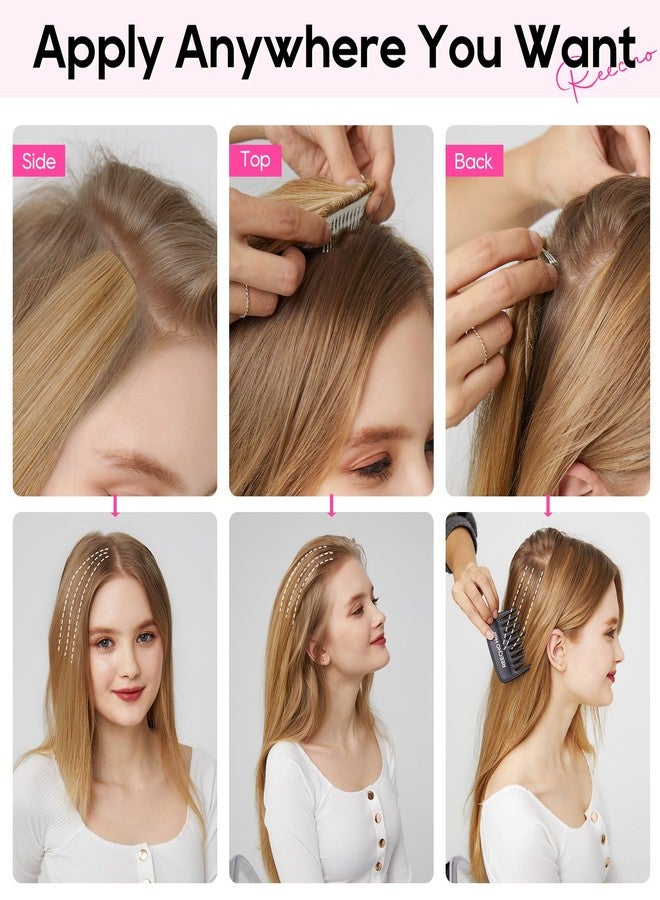 REECHO Clip in Hair Volumizer, Short Thick Clip in Hairpieces Adding Extra Hair Volume Extensions for Women with Thin Fine (Chocolate Brown, 8 Inch(Pack of 2)) - Image 5