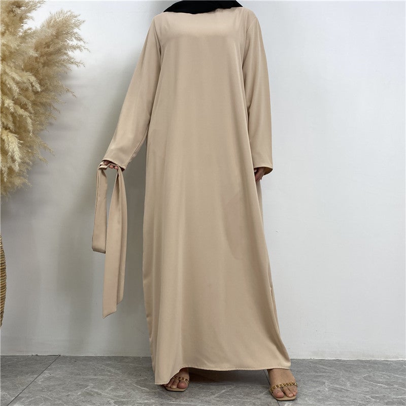 مونيكا فاشون فستان بسيط يناسب جميع المناسبات بأكمام طويلة ولون واحد - Image 2