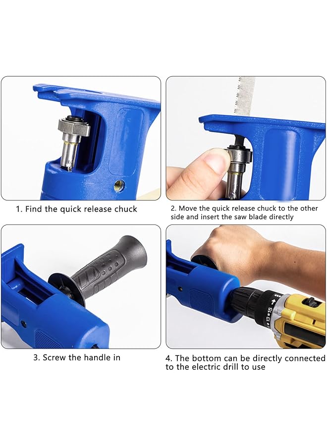 إيروريكس منشار مكبس ذو مثقاب أزرق للحديقة. - Image 3