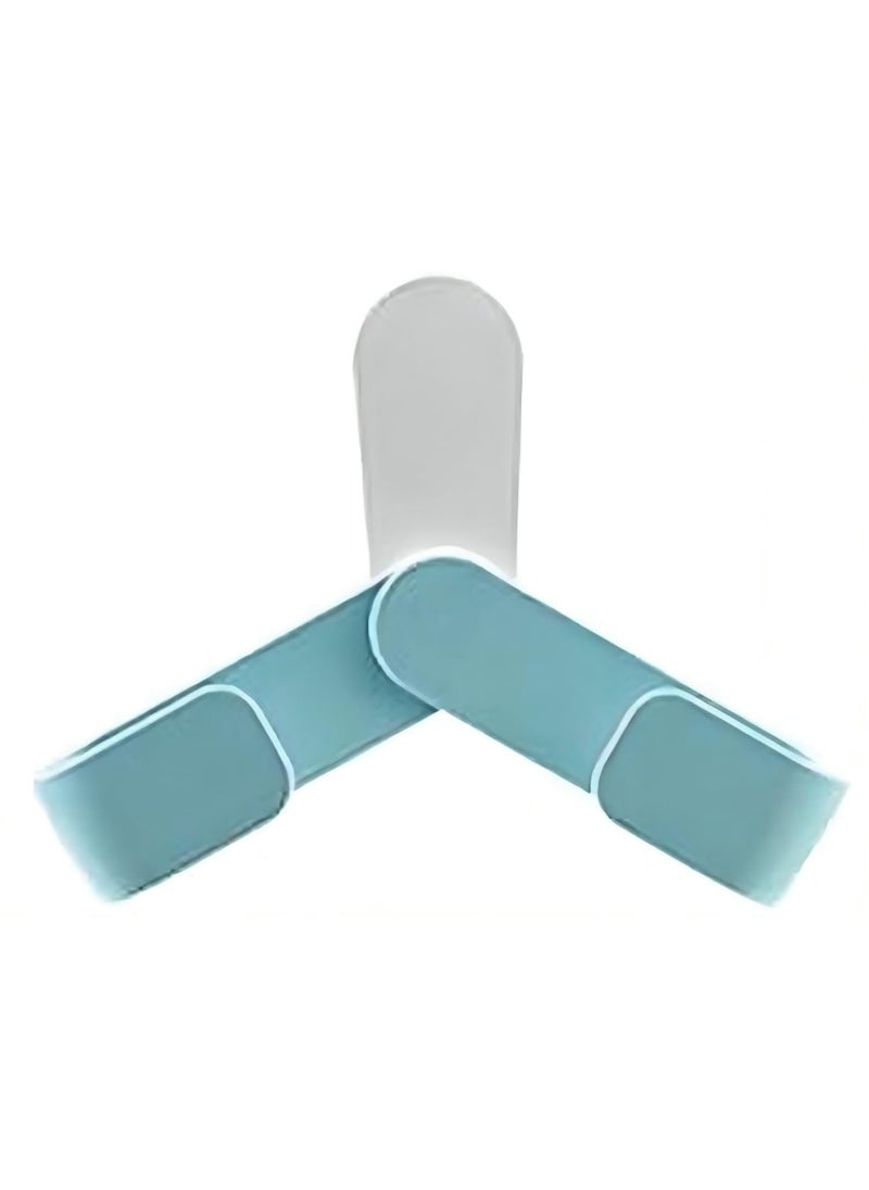 MOMISY MOMISY Plastic Self Adhesive Pot Lid Holder NoPunch WallMounted Rotatable Rack Hanging Pan Cover Organizer Kitchen Tools Blue Hook  - Image 1