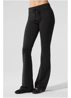 ALO Lady's slim-fit high-waisted wide-leg yoga pants with a built-in buttocks-raising feature