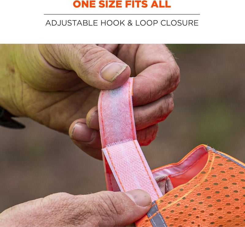 Ergodyne GloWear 8930 High Vis Baseball Hat Breathable Mesh Paneling Reflective Trim for Enhanced VisibilityOrange - Image 5