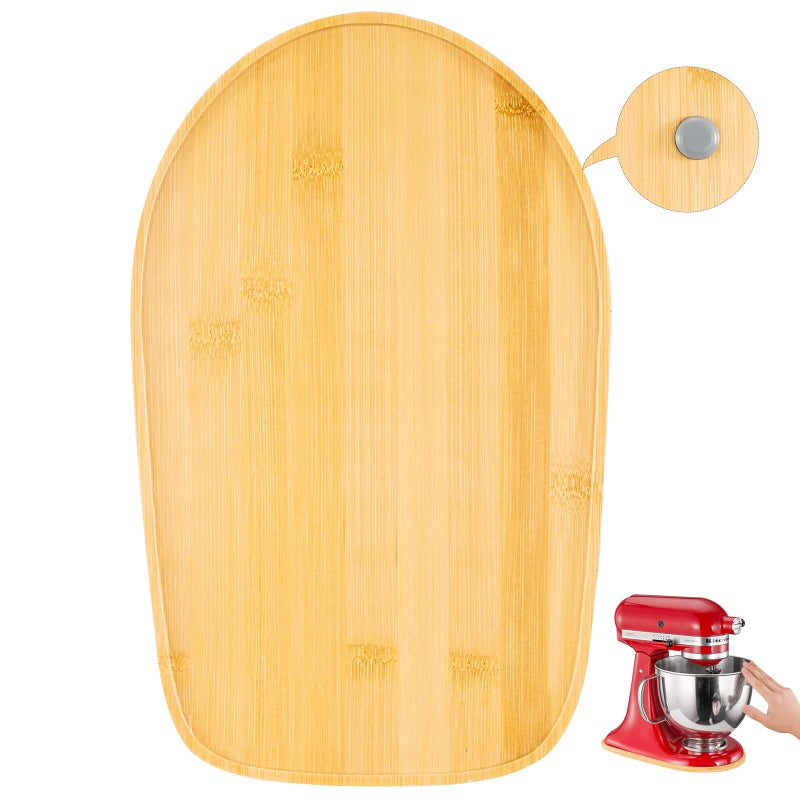 Mixer Mat Slider for KitchenAid 455 Qt Tilt Head Stand Mixer  Bamboo Kitchen Appliance Sliding Tray Mixer Mover Slider Board Compatible with Kitchen aid 455 Qt Stand Mixer KitchenAid Artisan