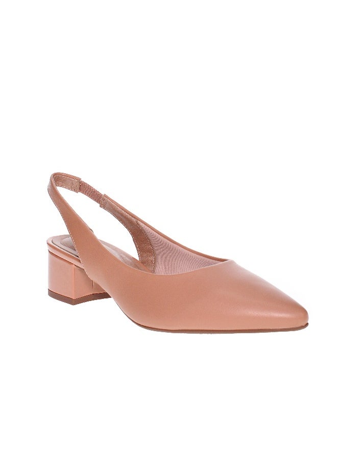 Beira Rio Beira Rio Ladies Mid Heel Sandals Beige | Made In Brazil  - Image 3