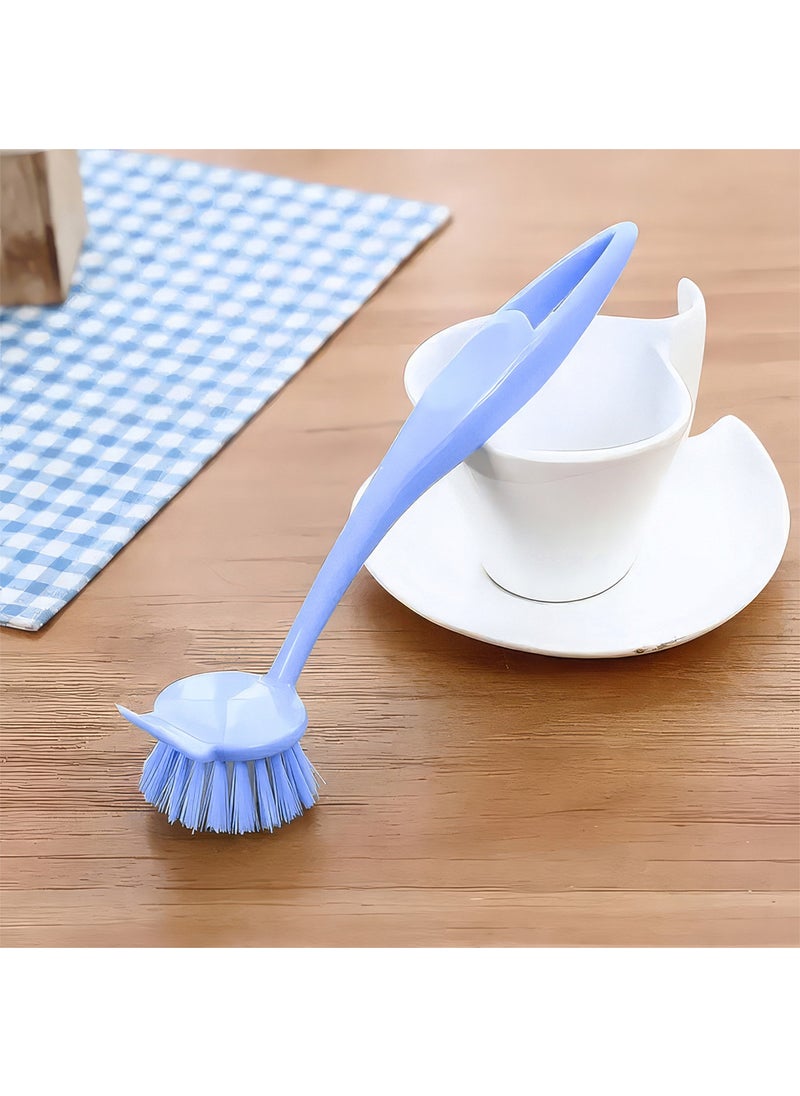 Bizimevde Dishwashing and Sink Cleaning Kitchen Countertop Brush with Scraper Mixed Color Dish Brush  - Image 3