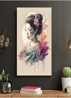 Geisha Pastel Color Canvas Print - Japanese Geisha Art Canvas Print Gift Idea - Japan Wall Art Print On Thin Canvas