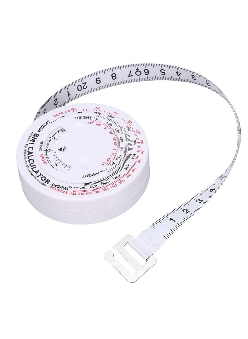 Waist Circumference Tape Measure BMI Wheel Calculator 1.5M Colorful Retractable Measuring Tape for Body Measurement - Image 1