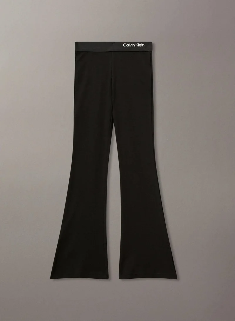 Calvin Klein Jeans Ck Black Rib Flare Pant for Women | Best Price UAE