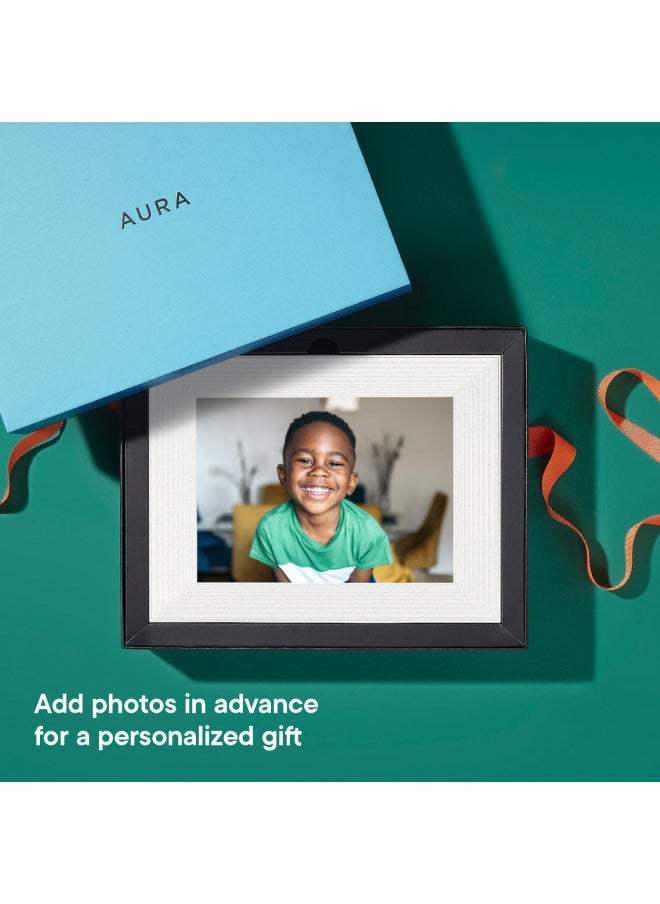 AURA - Aura Mason WiFi Digital Picture Frame | The Best Digital Frame for Gifting | Send Photos from Your Phone | Quick, Easy Setup in Aura App | Free Unlimited Storage | White Quartz - Image 1