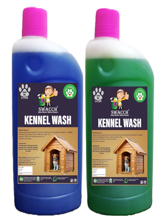swacch Kennel Wash (500ml) (Combo Pack of 2) Lavender & Mogra I Pet Stain & Odour Remover I Pet Floor Cleaner Liquid I Dog and Cat Friendly - Image 1