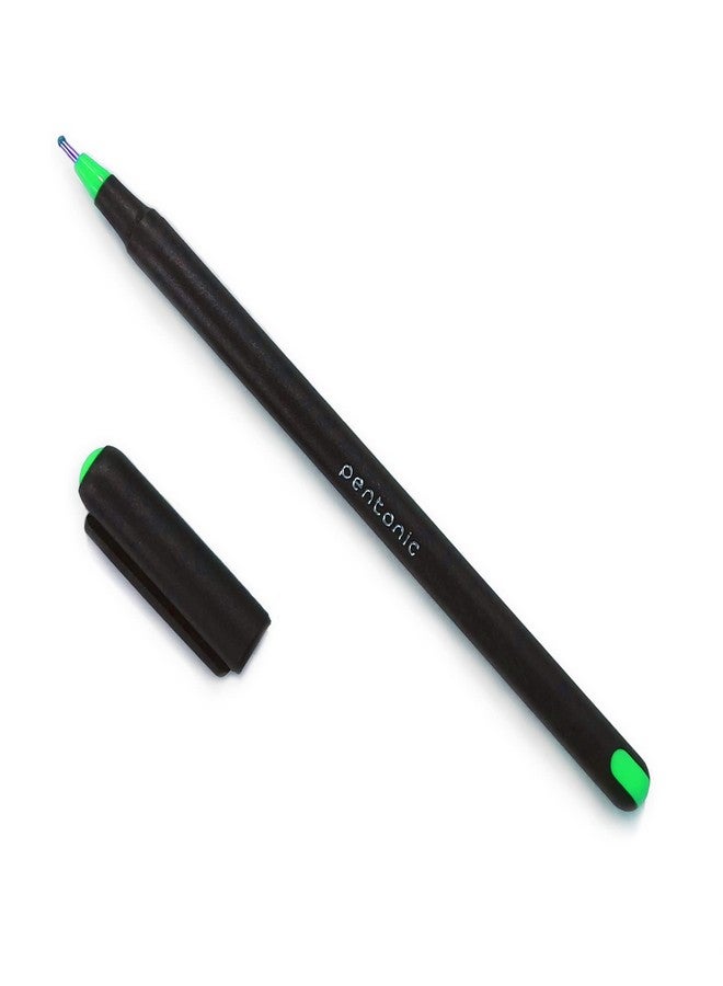 Pentonic Ball Pen Blister Pack | Tip Size 0.7 mm | Click Off Mechanism With Black Matte Finish Body | Comfortable Grip For Fast Flow Writing Experience | Multicolor Ink, Pack Of 20 Pens - Image 4
