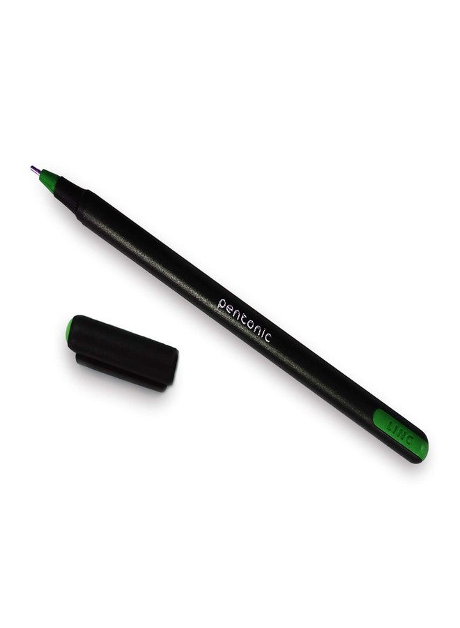 Pentonic Ball Pen Blister Pack | Tip Size 0.7 mm | Click Off Mechanism With Black Matte Finish Body | Comfortable Grip For Fast Flow Writing Experience | Multicolor Ink, Pack Of 20 Pens - Image 3