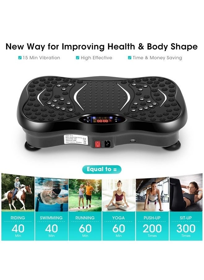 Vibration Plate Exercise Machine Fat Shake Machine New Home Linear Pulsation for Home Fitness Full Body for Recovery Workout