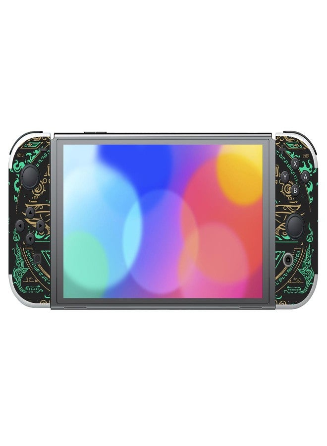 playvital Protective Skin Sticker for Nintendo Switch OLED, Decal Sticker Vinyl Compatible with Joycon&Console&Dock&Grip, Kingdom Totem - Image 4