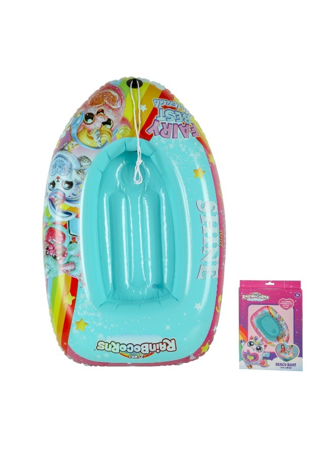 Rainbocorns Inflatable Boat for Kids – Zuru Inflatable Pool Float with Sparkly Character Graphics – Pool Toys & Inflatables