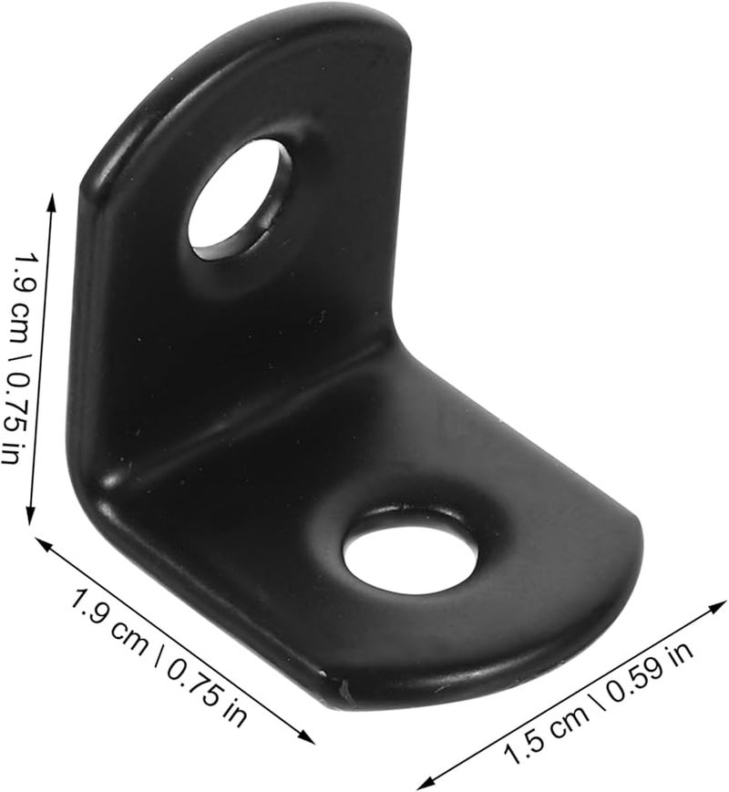 Jojofuny 50Pcs L Shaped Stainless Steel Corner Brackets For Shelves Storage Joint Fastener - Image 3