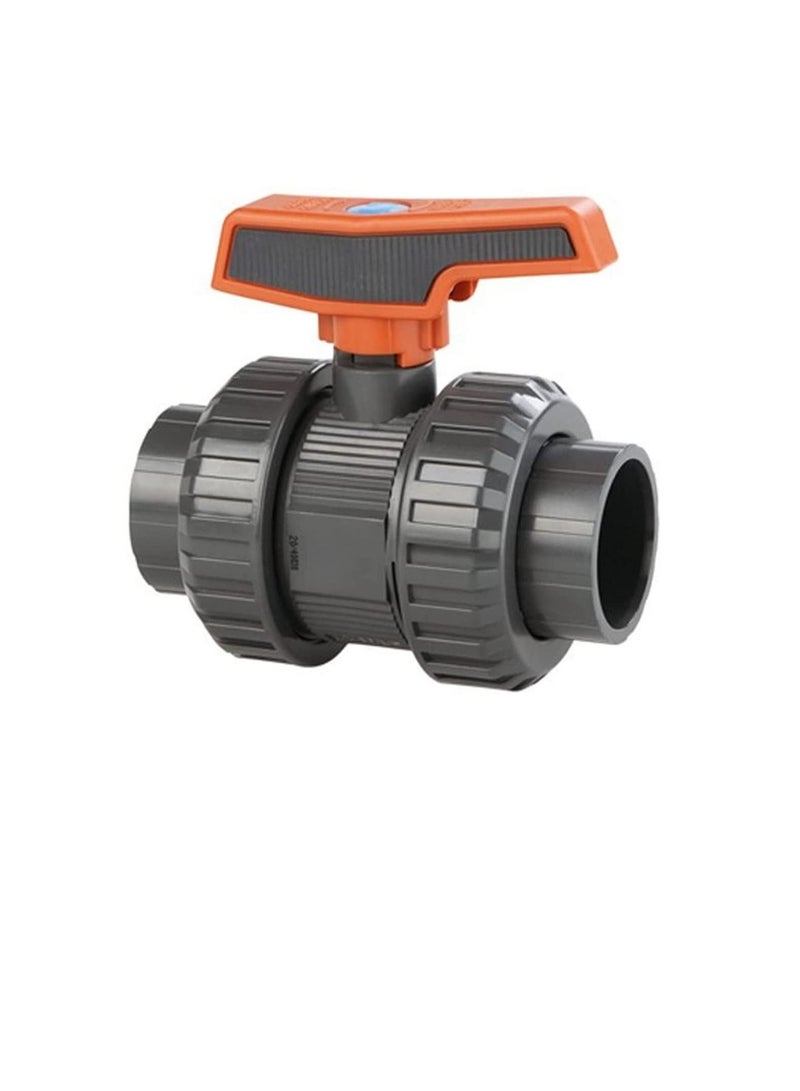PVC Heavy Duty Water Supply Pipe Fittings for Swimming Pool, Agriculture, Irrigation & Commercial Plumbing Use 1-1/2 inch (50 MM), Union Ball Valve)  - Image 2