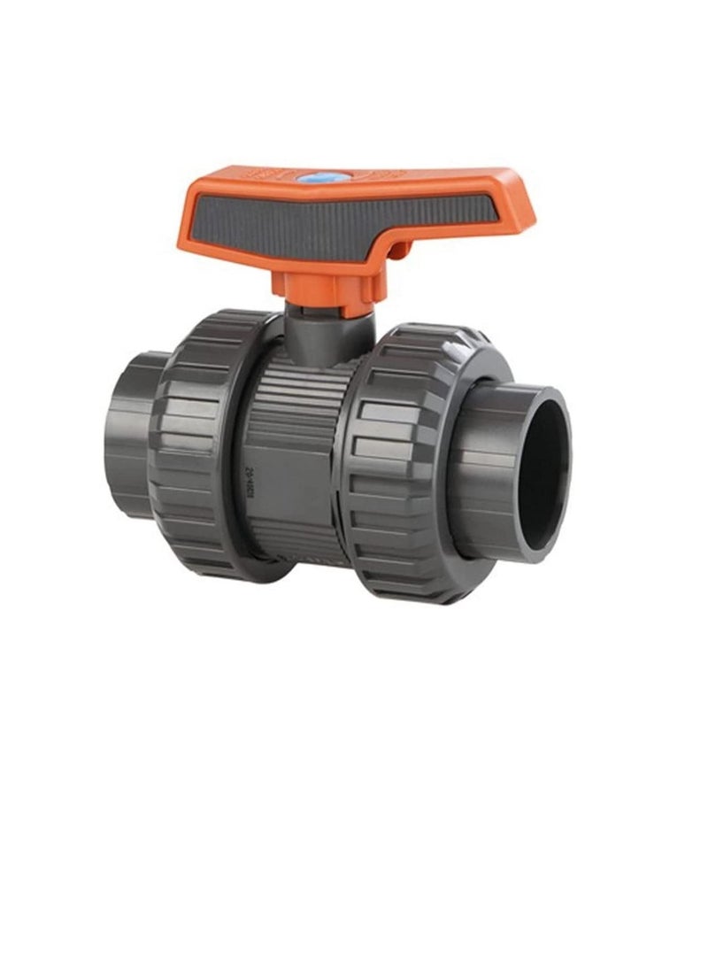 PVC Heavy Duty Water Supply Pipe Fittings for Swimming Pool, Agriculture, Irrigation & Commercial Plumbing Use 1-1/2 inch (50 MM), Union Ball Valve)  - Image 3