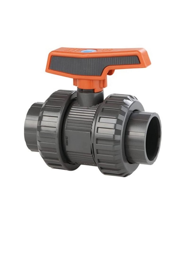PVC Heavy Duty Water Supply Pipe Fittings for Swimming Pool, Agriculture, Irrigation & Commercial Plumbing Use 1-1/2 inch (50 MM), Union Ball Valve)  - Image 1