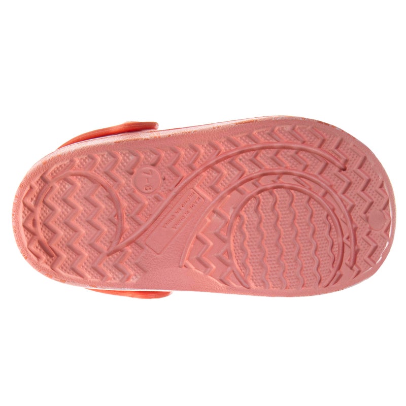 Josmo Kids Moana Clog Sandal Waterproof Slip-On Slides for Girls - Moana and Pua Closed Toe Clogs with Backstrap - Coral Pink Red (Size 11-12 Little Kid) - Image 4