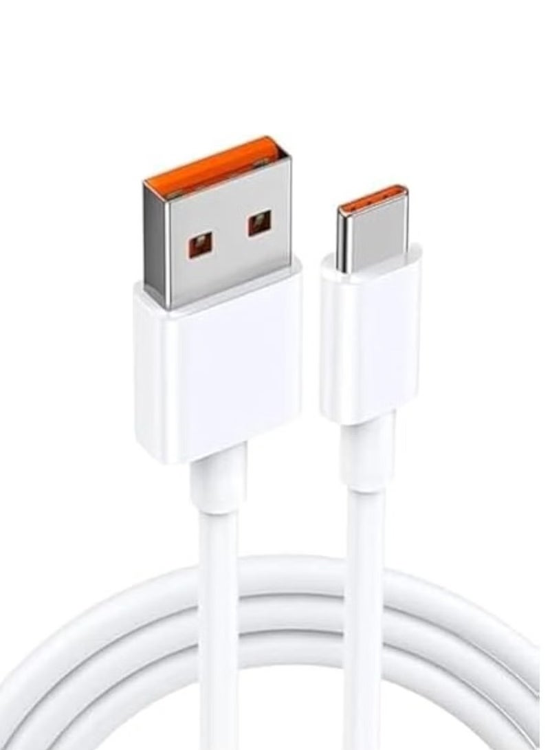 Ultra-Fast Charging and Data Cable with Type-C Port, White 