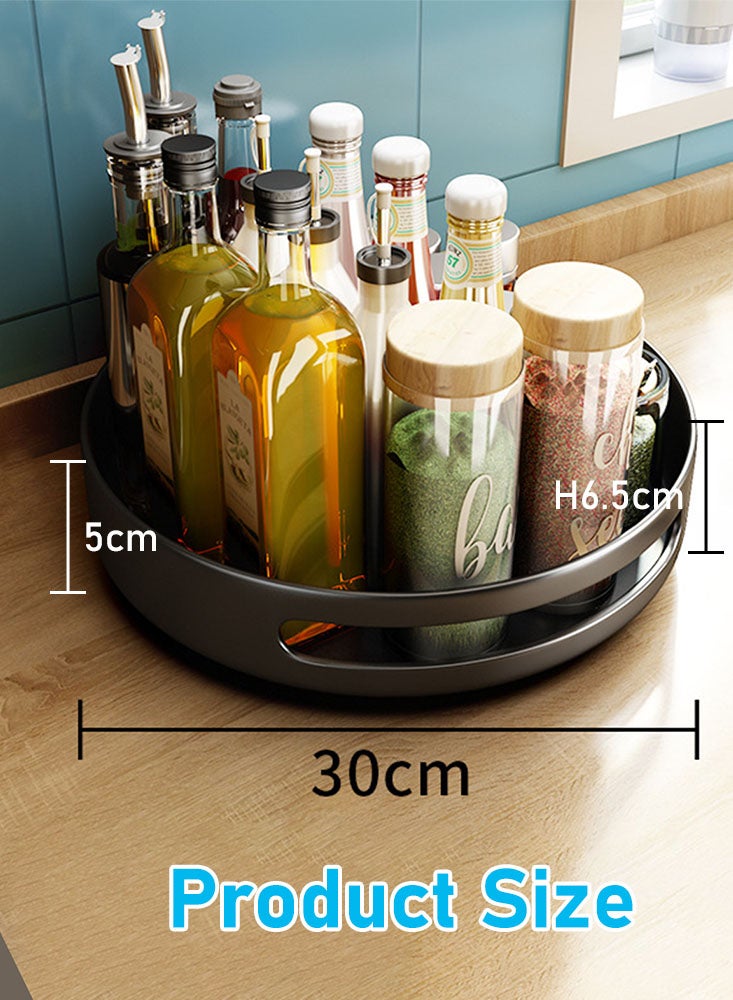 Perfii Rotating Kitchen Spice Rack - Multi-Functional with Round Corner Seasoning and Condiments Organizer for Kitchen and Home Space Saving - Image 3