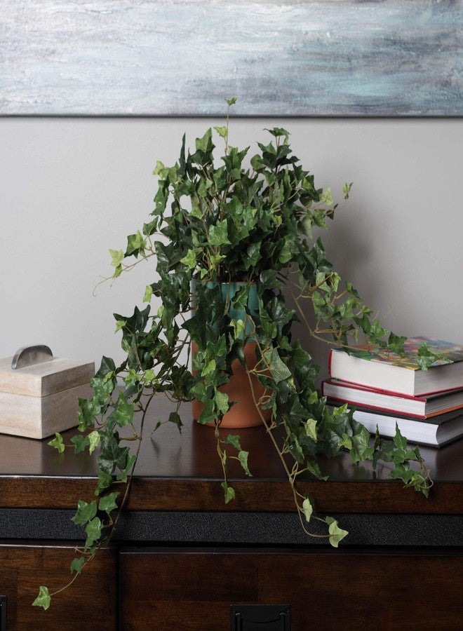 Vickerman 26" Green Mini Ivy Hanging Bush - Faux Indoor Plant Bush - Greenery for Home Or Office Decor - Maintenance Free - Image 3
