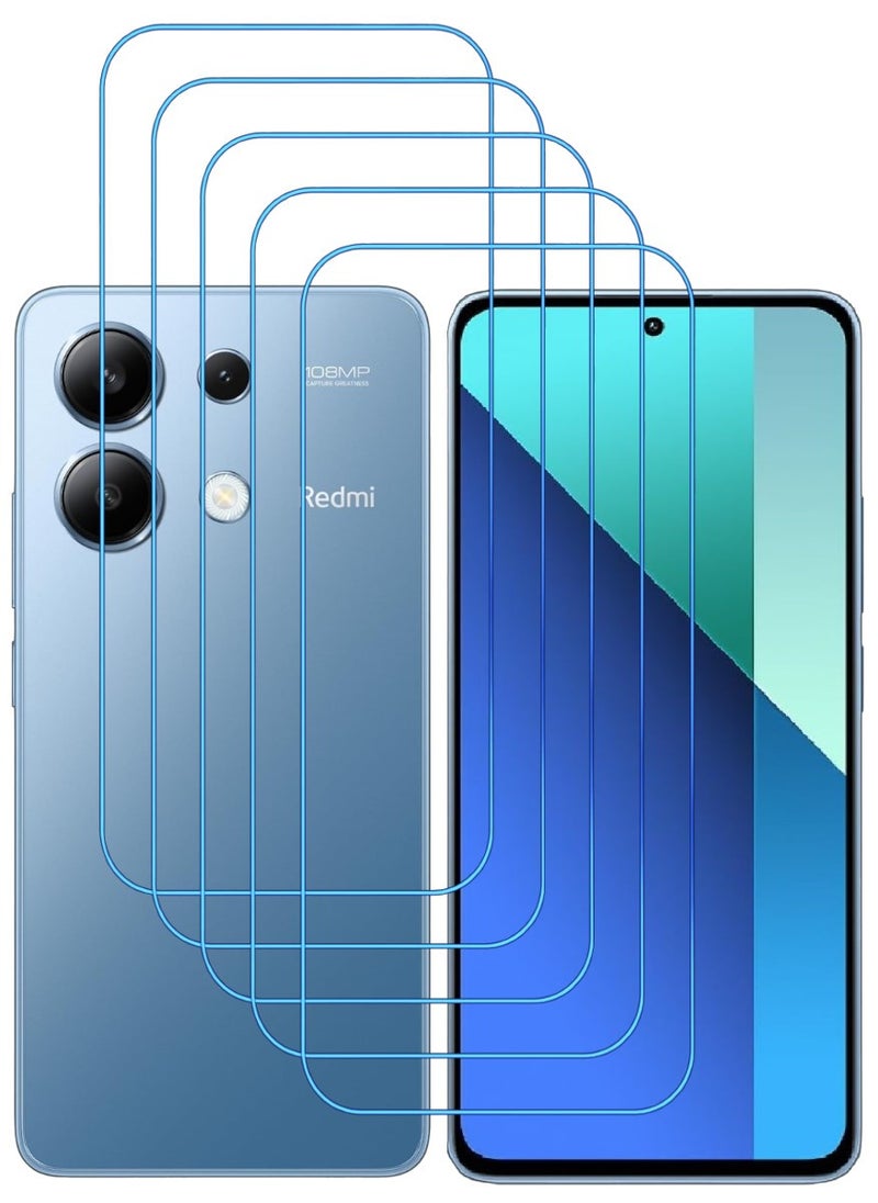 ACLIX 5 Pieces Antistatic ESD Dustproof Premium Quality High Definition Clear Tempered Glass Screen Protector Designed For Xiaomi Redmi Note 13 - Image 1