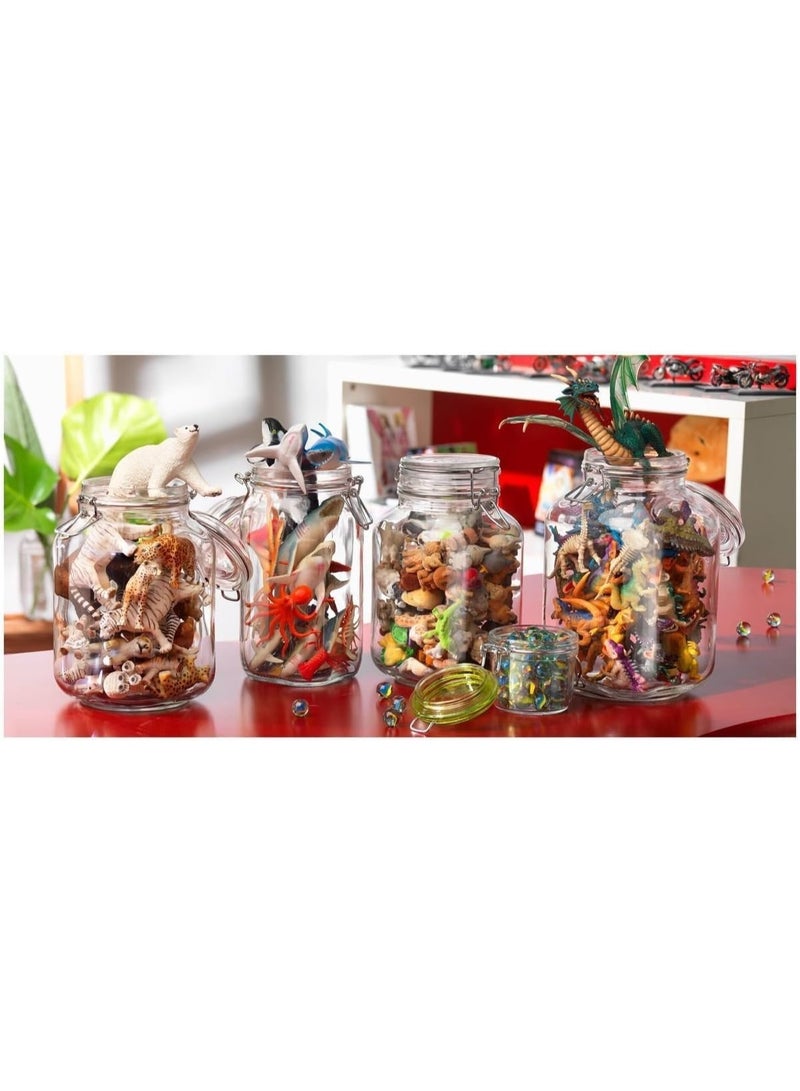 Super Glass Clip Jar with Airtight Seal, Clear Glass Storage Container with Metal Clamp Lid, 5 L Capacity Jar for Kitchen Canning Cereal, Pasta, Sugar, Beans, Spice - Image 3