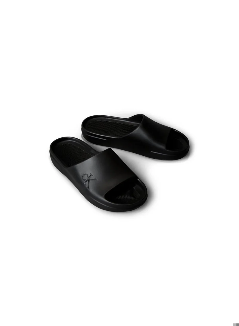 Calvin Klein Jeans Triple Black Chunky Logo Sliders for Men | Best Price UAE