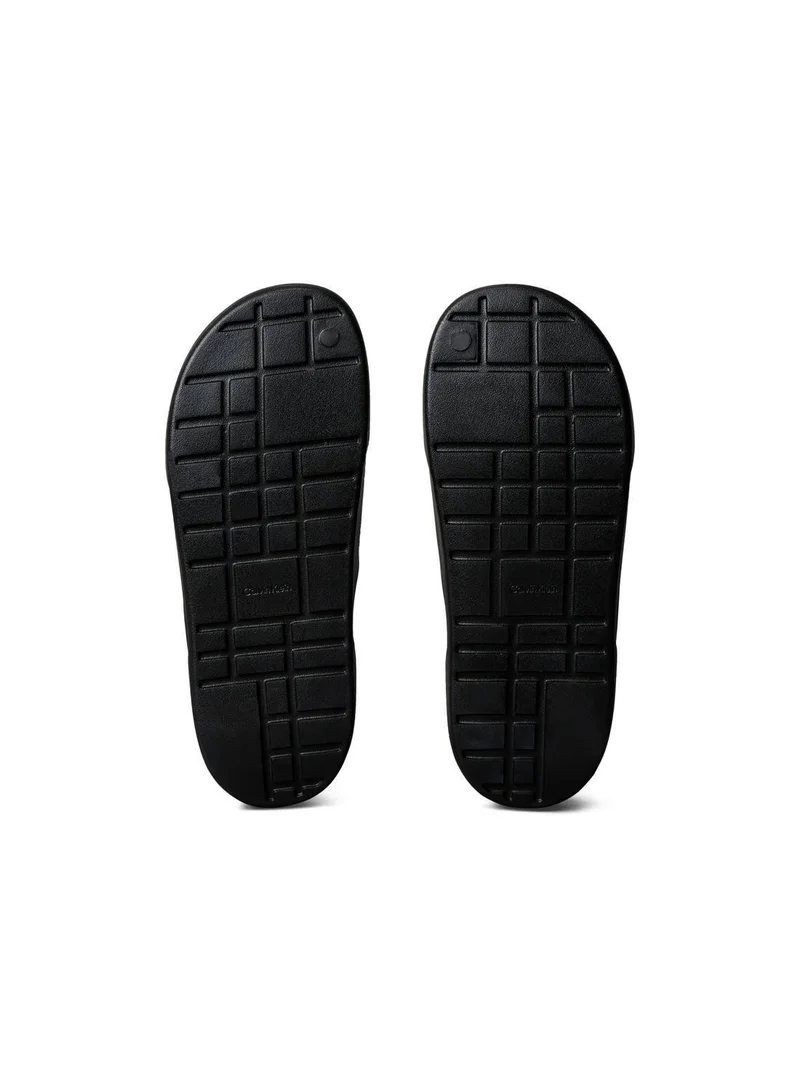 Calvin Klein Jeans Triple Black Chunky Logo Sliders for Men | Best Price UAE