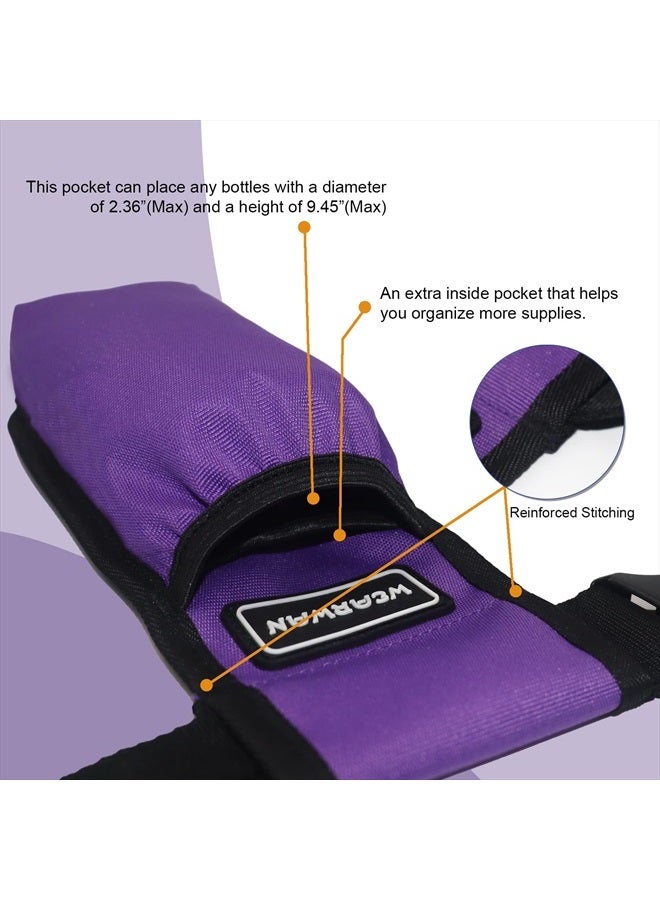 wearwan Massage Oil Holster, Adjustable and Durable Massage Holster, Bag only, Bottle not Included (1B-Purple) - Image 2