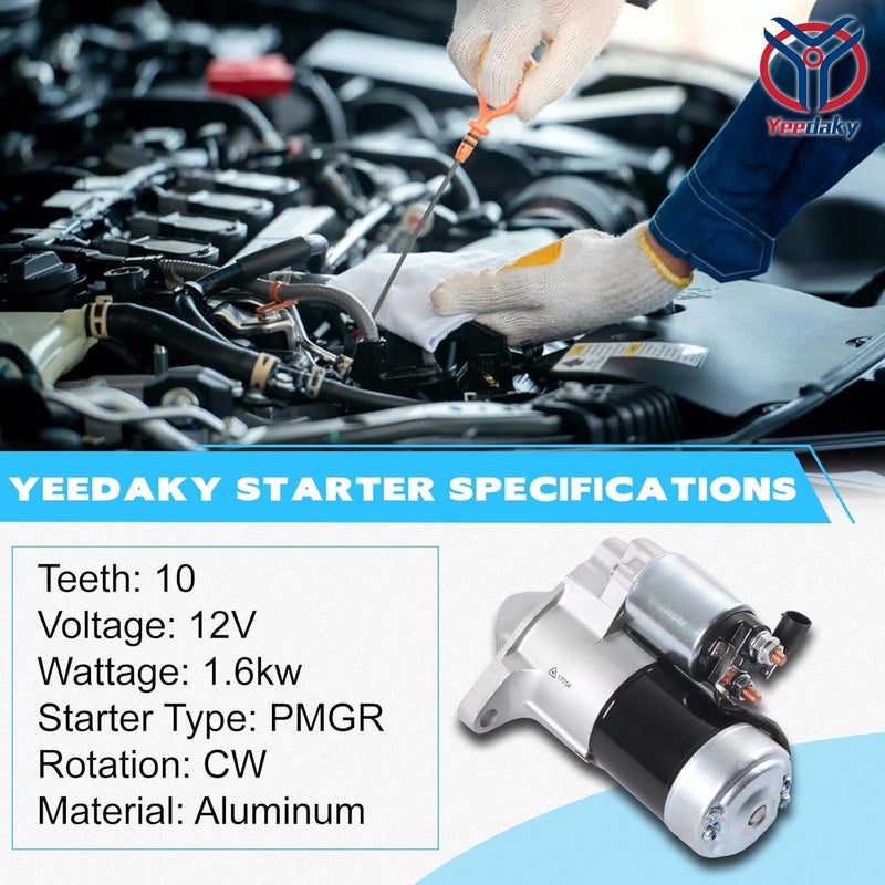 yeedaky 17754 Starter Motor for Jeep Grand Cherokee 4.7L (1999-2002) - OE# 19012, 056041207 - Image 3