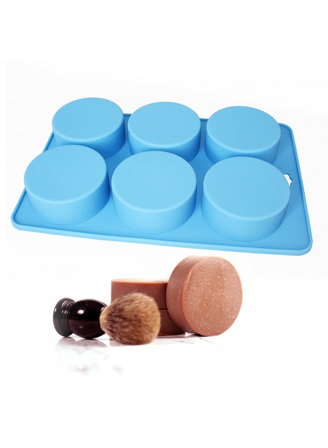 X-Haibei Big Round Silicone Mold, Cylinder Circle Basic Plain Soap Lotion Bar Molds, Round Soap Making Mold, Candle Mold Dia. 3-inch - Image 1