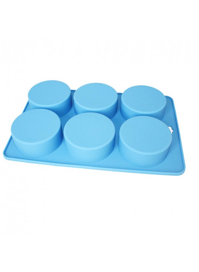 X-Haibei Big Round Silicone Mold, Cylinder Circle Basic Plain Soap Lotion Bar Molds, Round Soap Making Mold, Candle Mold Dia. 3-inch - Image 5