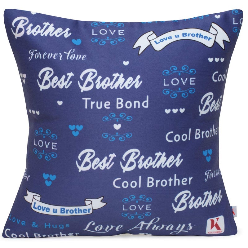 Kaameri Bazaar Rakhi Gift for Brother Best bro Ever Quote Printed Cushion with Filler MugRakhi for Brother Roli Greeting Card Raksha bandhan Gift for Brother bhai Men - Image 4