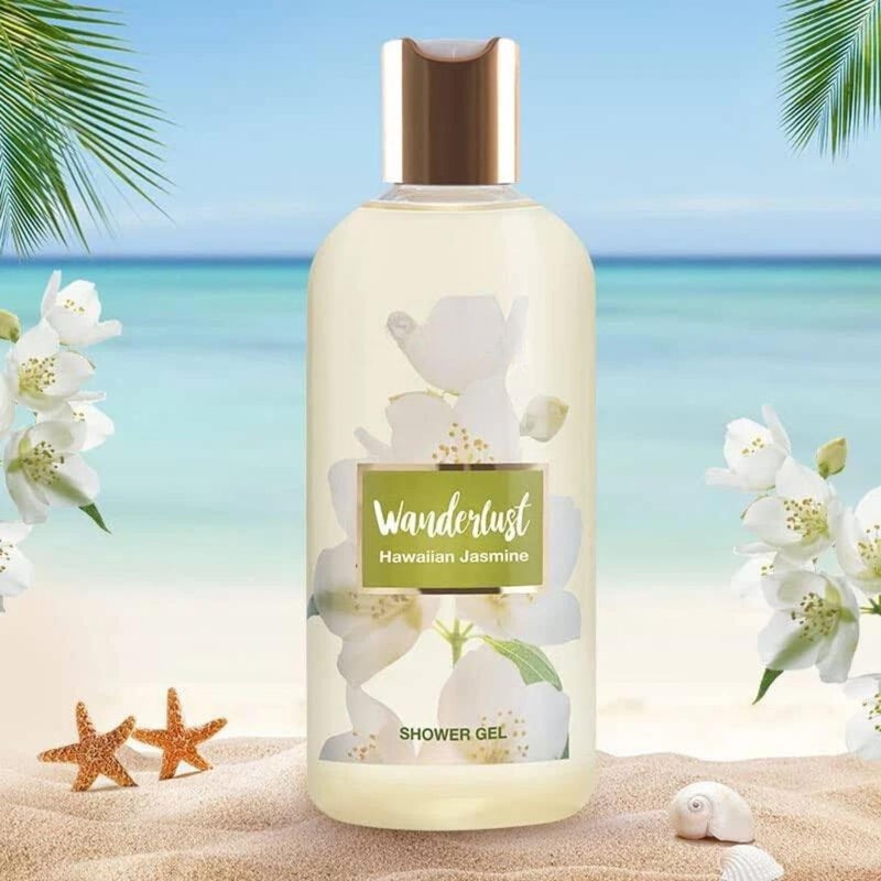 Wanderlust Shower Gel Natural Jasmine Body Wash for Soft Skin Hydrating Shower gel with Pleasing Fragrance 300 ml - Image 3