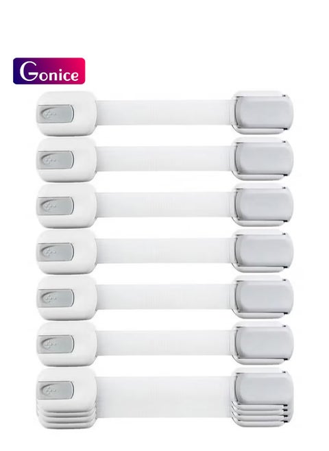 Pack Of 10 Child Safety Strap Locks Baby Locks For Cabinets And Drawers, 3M Adhesive Pads