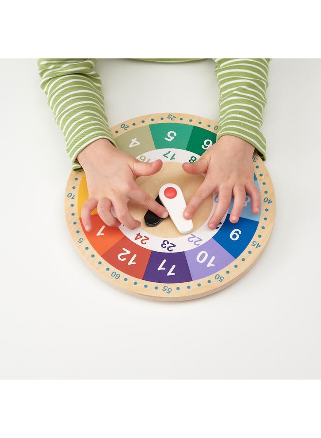 erorex Educational Wooden Clock, Multicolour, 25 Cm - Image 3