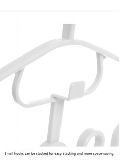 TNGames Hanger,6-Piece Non-Slip Hangers Set Pearl White  - Image 4