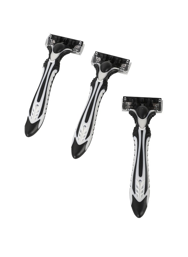 LAWAZIM 6-Blade Men's Disposable Razors - Pack of 3 - Disposable Men's Shaving Razors with Non-Slip Grip and Protective Cap - for a Comfortable, Smooth, and Close Shave on the Face, Neck, and Beard - Image 2