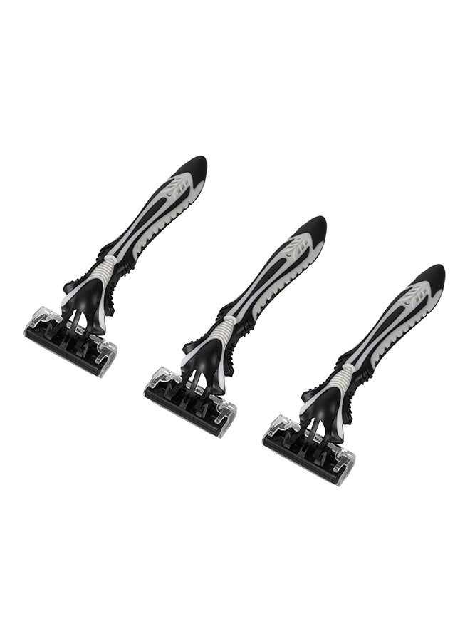 LAWAZIM 6-Blade Men's Disposable Razors - Pack of 3 - Disposable Men's Shaving Razors with Non-Slip Grip and Protective Cap - for a Comfortable, Smooth, and Close Shave on the Face, Neck, and Beard - Image 1