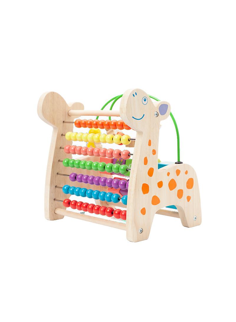 Y&D Wooden Deer Functional Calculation Frame For Children Children's Early Education Puzzle Toys  - Image 1