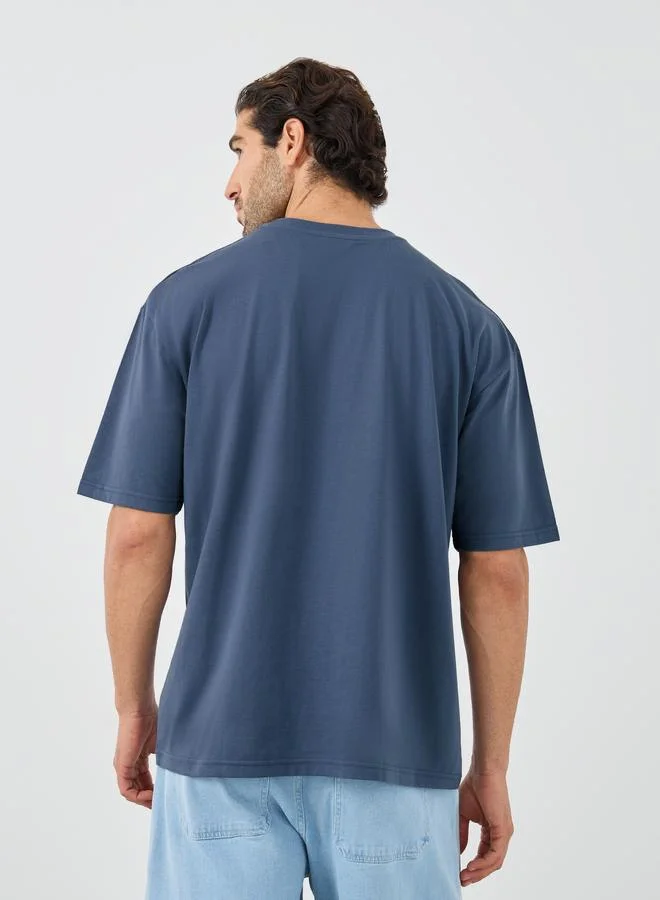 Styli Styli Solid Crew Neck Short Sleeve T-Shirt